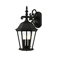 Hamilton 3-Light Outdoor Wall Lantern in Textured Black