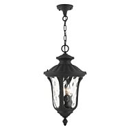 Oxford 3-Light Outdoor Pendant in Textured Black