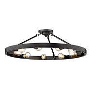 Nine Light Semi-Flush Mount by Golden