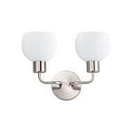 Coraline 2-Light Wall Sconce in Satin Nickel