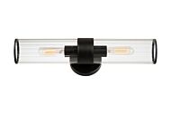 Crosby 2-Light Wall Sconce in Black