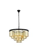 Sydney 17-Light Chandelier in Matte Black