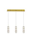 Polaris 3-Light LED Pendant in Gold