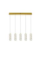 Polaris 5-Light LED Pendant in Gold