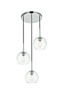 BAXTER 3-Light Pendant in Chrome