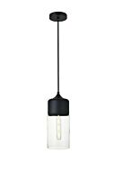 ASHWELL 1-Light Pendant in Black