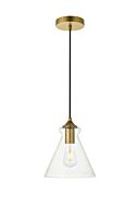 DESTRY 1-Light Pendant in Brass