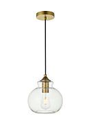 DESTRY 1-Light Pendant in Brass