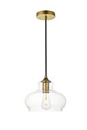 DESTRY 1-Light Pendant in Brass