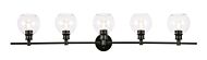 Collier 5-Light Wall Sconce in Black