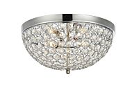 Taye 3-Light Flush Mount in Chrome