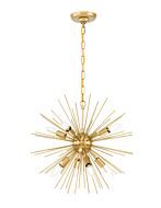 Timber 8-Light Pendant in Brass