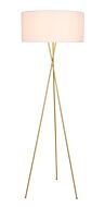 Cason 1-Light Floor Lamp in Brass