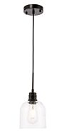 Gabe 1-Light Pendant in Black