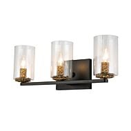 Bolivar 3-Light Bathroom Vanity Light in Matte Black