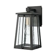 Kirkdale 1-Light Outdoor Wall Sconce in Matte Black