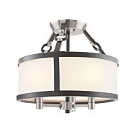 Armstrong Grove 3-Light Semi-Flush Mount in Espresso