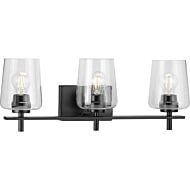 Calais 3-Light Bathroom Vanity Light Bracket in Matte Black