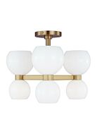 Six Light Semi Flush Mount by Visual Comfort Studio