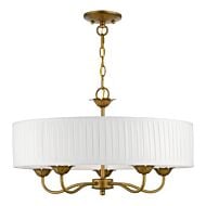 Edinburgh 5-Light Pendant in Antique Gold Leaf