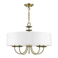 Brookdale 5-Light Pendant in Antique Brass