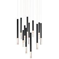 Diaphane 12-Light LED Pendant in Black