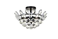 Emilia 3-Light Flush Mount in Black