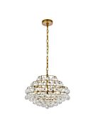 Savannah 5-Light Pendant in Brass