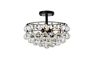 Savannah 3-Light Flush Mount in Black