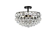 Savannah 3-Light Flush Mount in Black