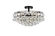 Savannah 5-Light Flush Mount in Black