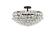 Savannah 5-Light Flush Mount in Black