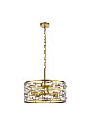 Kennedy 5-Light Pendant in Brass