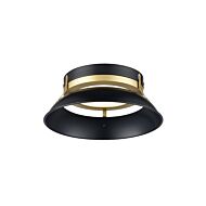 DVI Alcenon CCT LED Flush Mount in Ebony and Painted Satin Brass