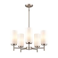 DVI Manitou 5-Light Chandelier in Buffed Nickel