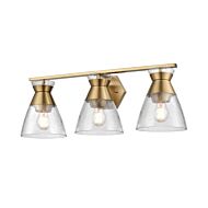 DVI Sunnybrook 3-Light Bathroom Vanity Light in Brass