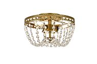 Kylie 3-Light Flush Mount in Brass