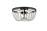 Kylie 3-Light Flush Mount in Black