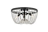 Kylie 3-Light Flush Mount in Black