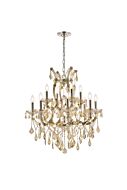 Maria Theresa 13-Light Chandelier in Golden Teak