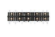 Serena 10-Light Bathroom Vanity Light Sconce in Black