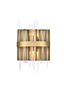 Serena 2-Light Bathroom Vanity Light Sconce in Satin Gold