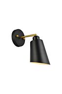 Halycon 1-Light Wall Sconce in Black