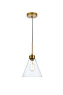 Mera 1-Light Pendant in Brass