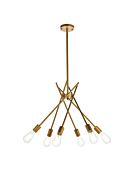 Lucca 6-Light Pendant in brass