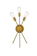 Lucca 3-Light Bathroom Vanity Light Sconce in brass