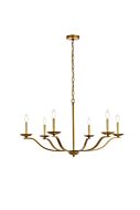 Trey 6-Light Pendant in brass