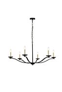 Trey 6-Light Pendant in black