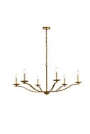 Trey 6-Light Pendant in brass