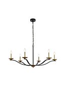 Trey 6-Light Pendant in black